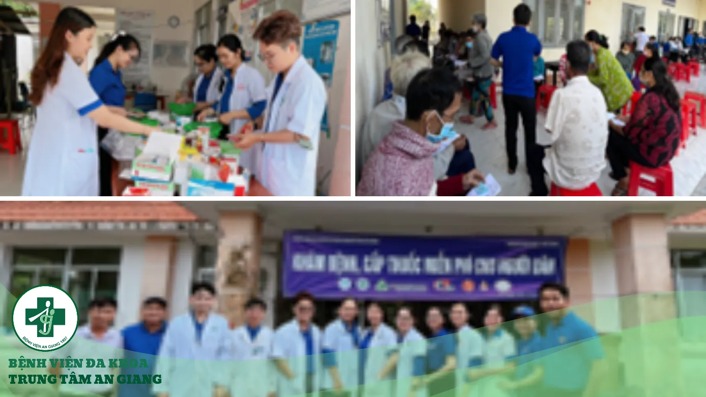 A collage of people in a hospital Description automatically generated